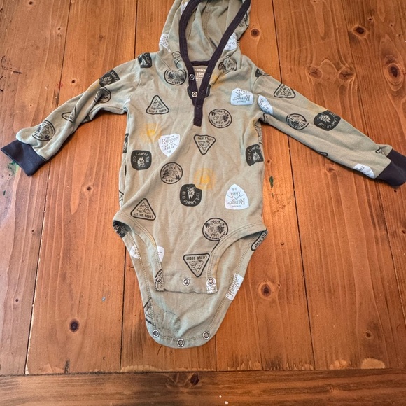 Carter's Tan and Brown Bodysuit One Piece 18 months - Picture 1 of 7